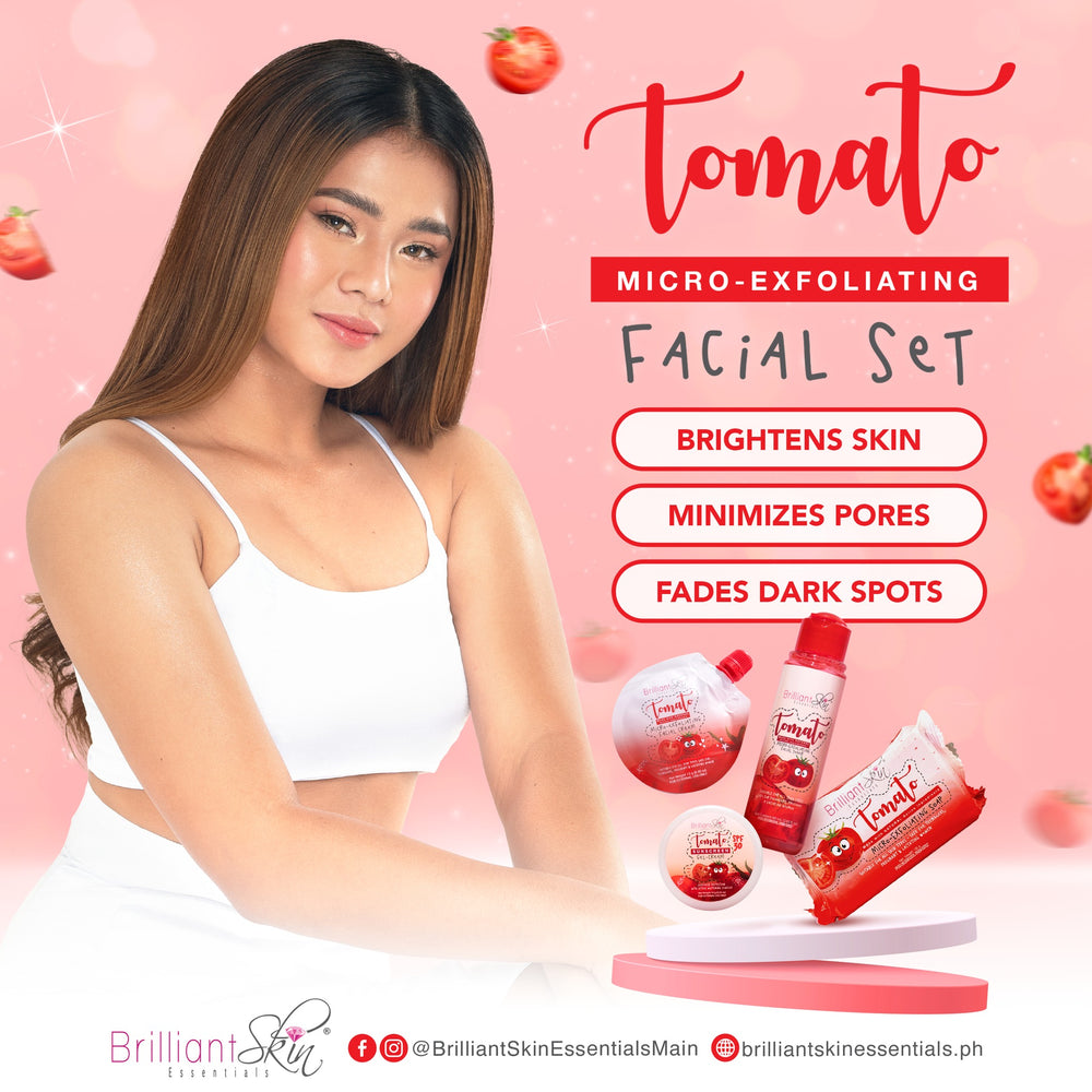 Brilliant Skin - Tomato Micro-Exfoliating Facial Set - 1 Set - Lynne's Beauty Closet