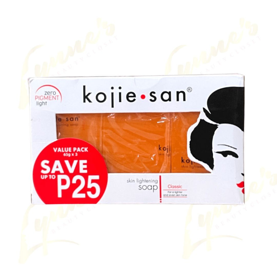 Kojie San - Skin Lightening Soap Trio Pack (Kojic) - 65gx3 - Lynne's Beauty Closet