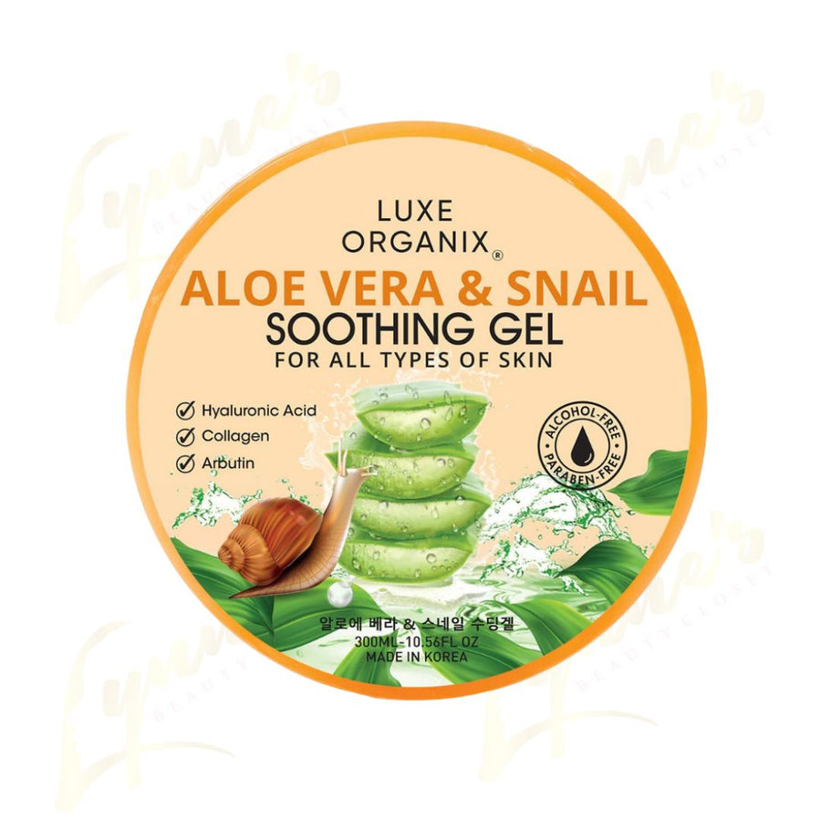 Luxe Organix Aloe Vera & Snail Soothing Gel - 300mL - Lynne's Beauty Closet