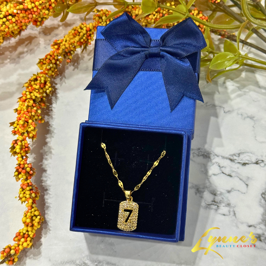 18k Gold Zircon Non-Tarnish Stainless Steel Women Pendant Necklace (NO BOX) - Gold LBC8880 - Lynne's Beauty Closet
