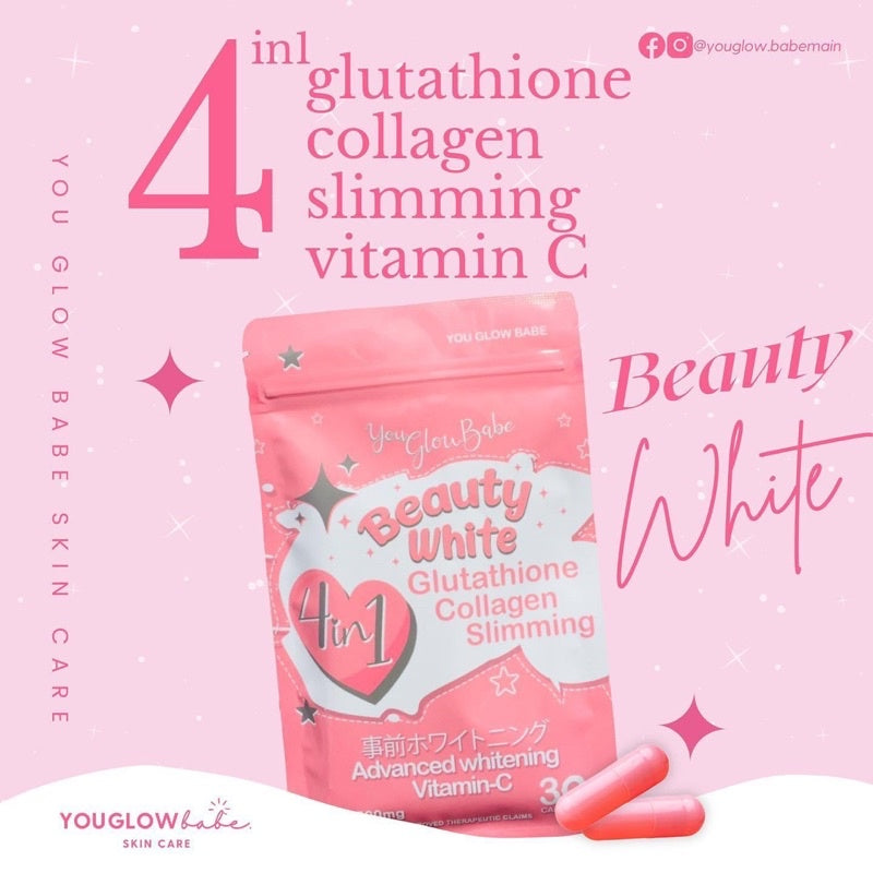 You Glow Babe - Beauty White Collagen - 30 Caps - Lynne's Beauty Closet