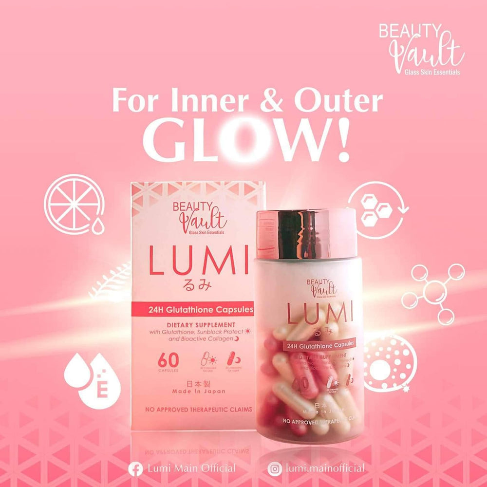 Beauty Vault - LUMI 24H Glutathione - 60 Caps - Lynne's Beauty Closet