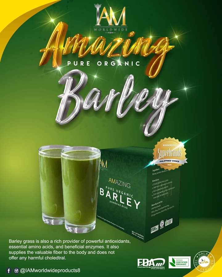 I AM Worldwide Amazing Pure Organic Barley Powder - 30g - Lynne's Beauty Closet