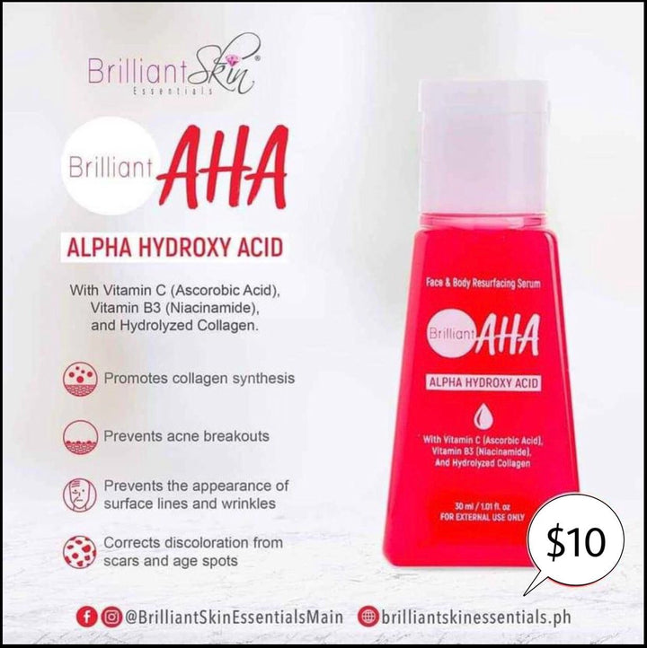Brilliant AHA Alpha Hydroxy Acid Serum - Lynne's Beauty Closet