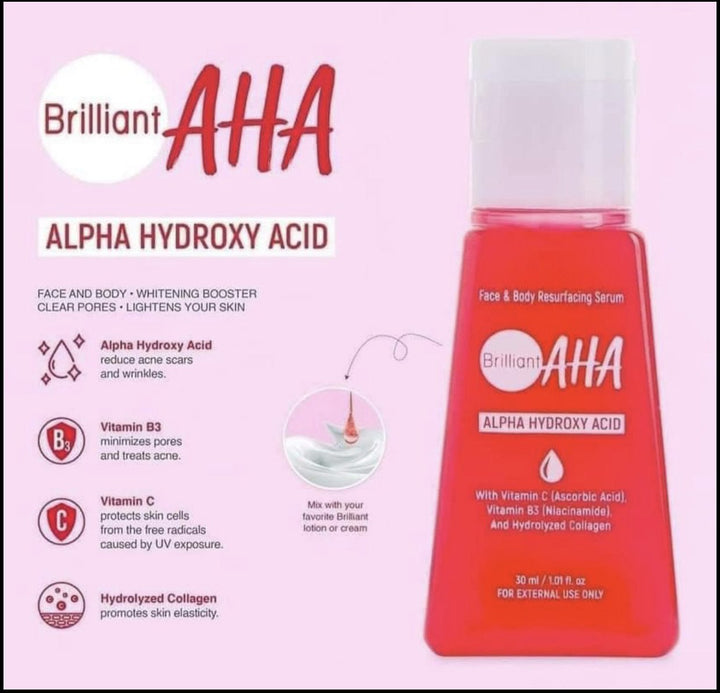 Brilliant AHA Alpha Hydroxy Acid Serum - Lynne's Beauty Closet