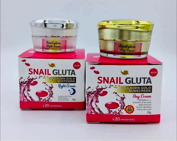 Snail Gluta Collagen Gold Whitening Day & Night Cream - 20g - Lynne's Beauty Closet