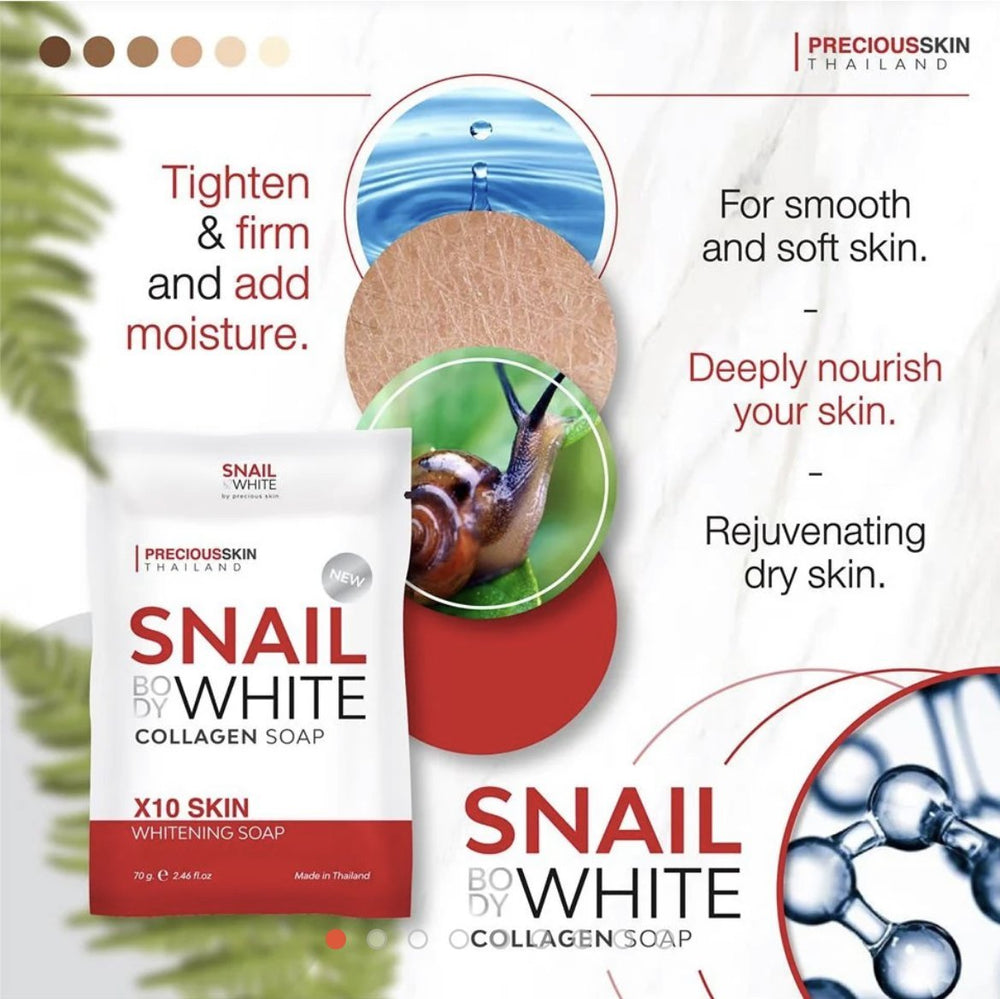 Snail White Collagen X10 Skin Whitening Soap - Lynne's Beauty Closet