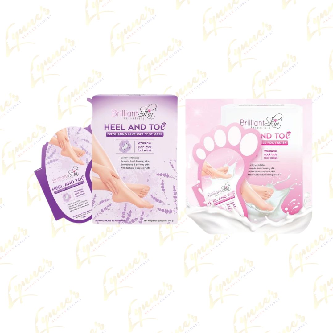 Brilliant Skin - Heel & Toe Exfoliating Foot Mask - 1 Pair - Lynne's Beauty Closet