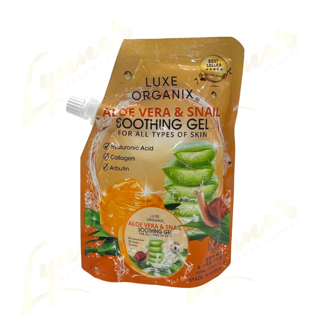 Luxe Organix Aloe Vera & Snail Soothing Gel - 100mL - Lynne's Beauty Closet