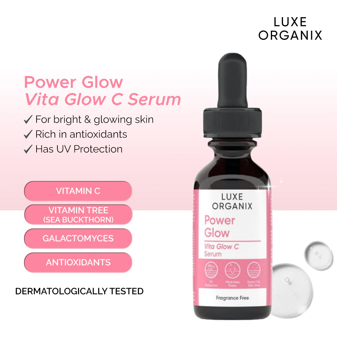 Luxe Organix - Power Glow Vita Glow C Serum - 30mL - Lynne's Beauty Closet