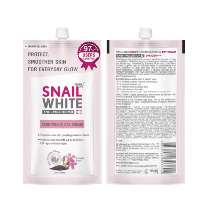 Snail White Brightening Day Cream SPF30 - 7g - Lynne's Beauty Closet